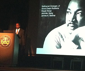 Nathaniel Granger Jr's enactment of MLK speech