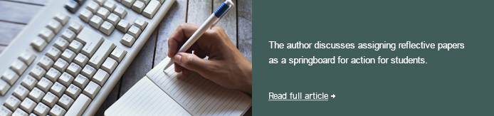 Teaching tips, connecting subjects: Facilitating student learning and understanding through reflective papers