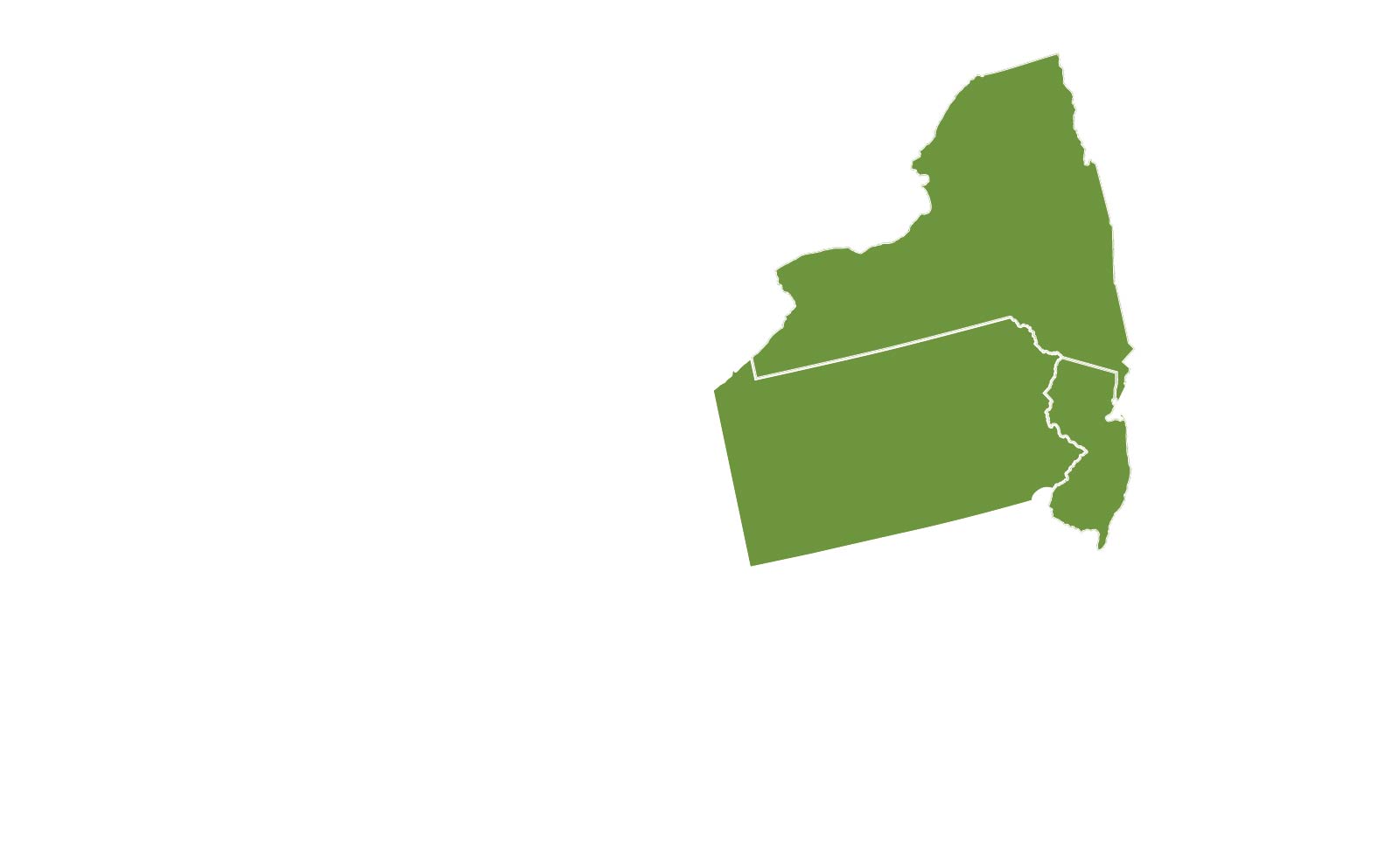 US Northeast Mid-Atlantic states