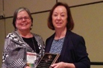 Sandra Graham-Bermann, PhD receives her award from Div. 37 president Mary Ann McCabe, PhD, ABPP 