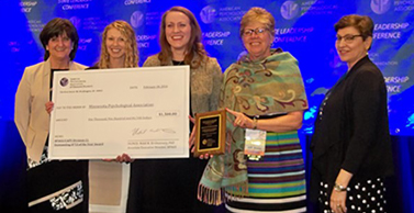 Members of the Minnesota Psychological Association received national honors, and a big check, for their work with APAGs members and students in the association.