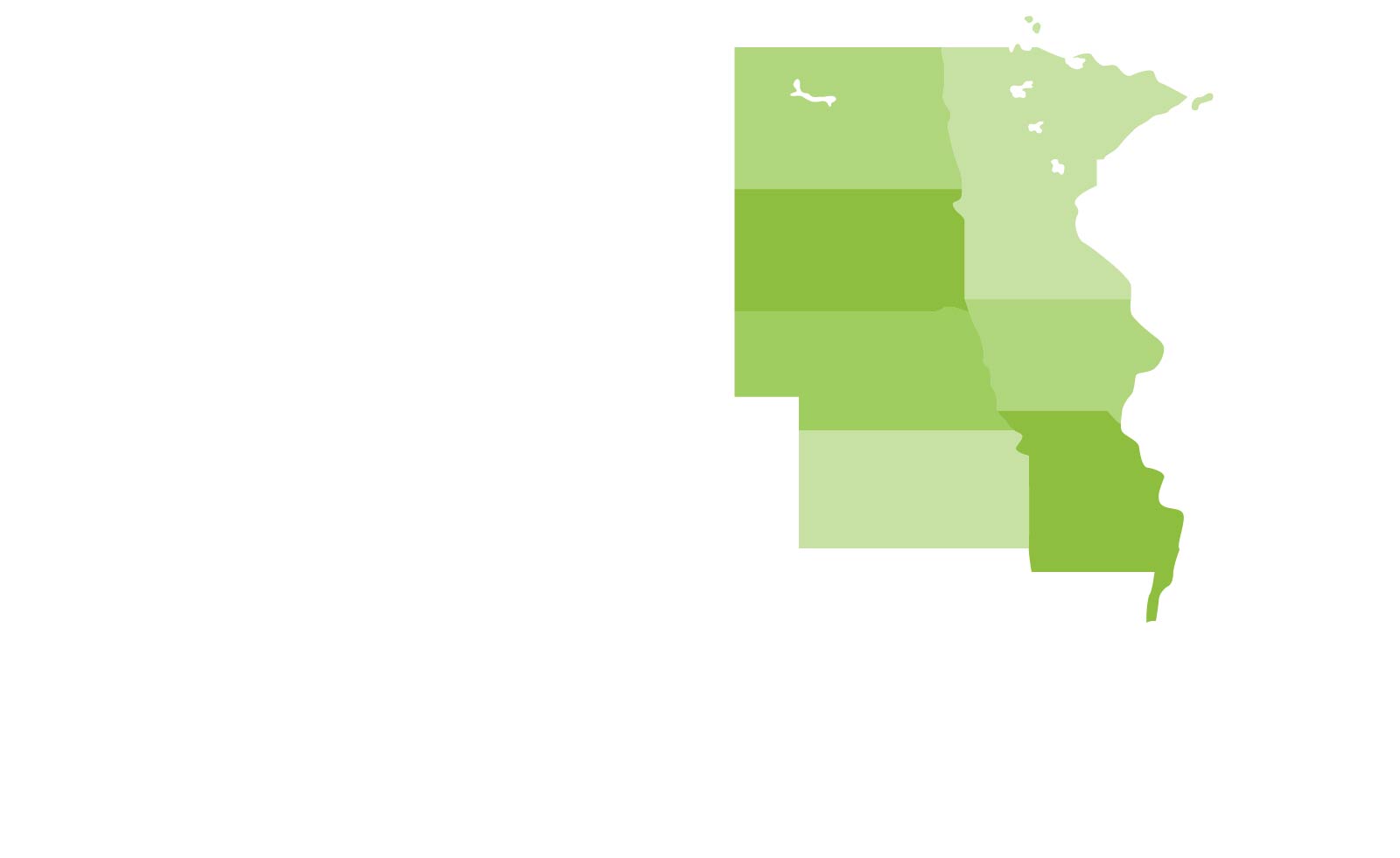 US Midwest North Central states