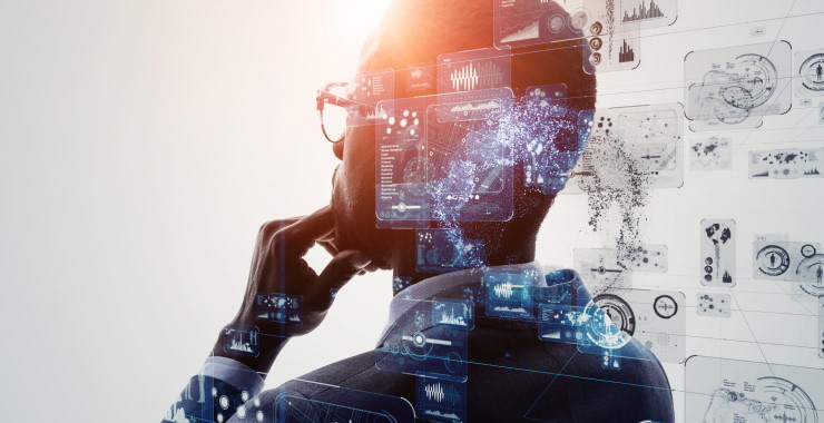 A person thinking about technology
