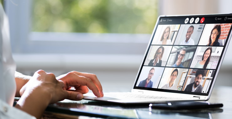computer screen depicting a video call