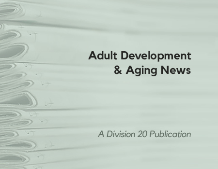 Adult Development and Aging News