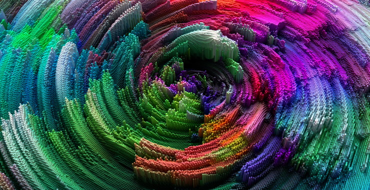 Colorful image of a vortex