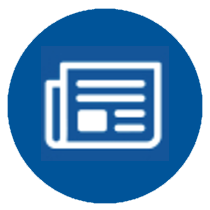 blue newsletter icon