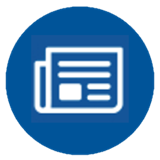 blue newsletter icon