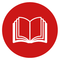 book icon with red background