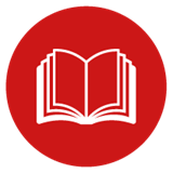 book icon with red background