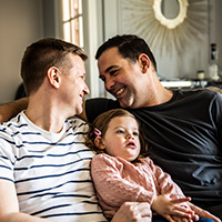 male couple with a toddler