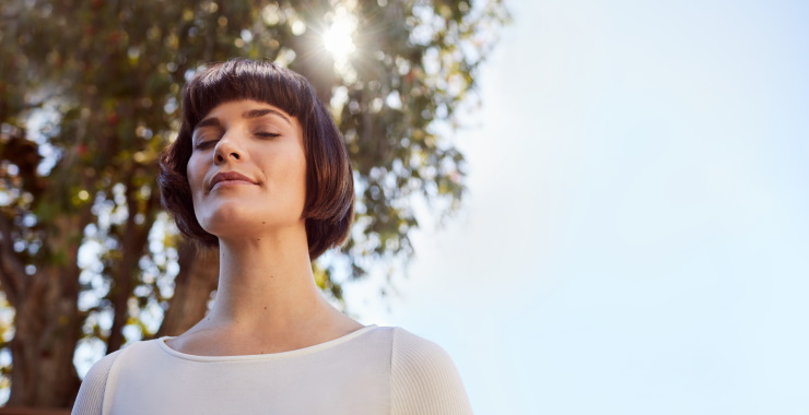 Woman meditating