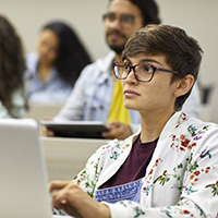 young adults in a classroom