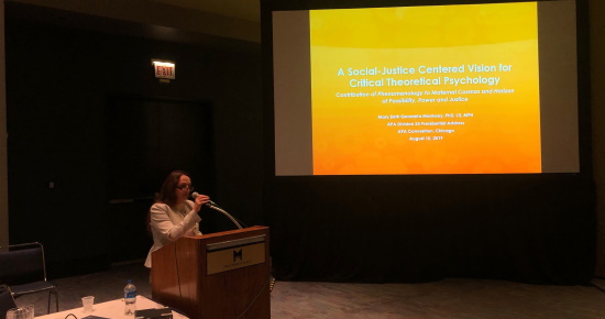 A presentation on social justice and theoretical and philosophical psychology