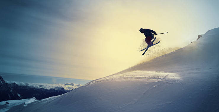 skiier on a mountain