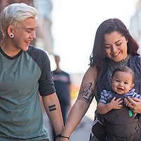 same sex couple with a baby